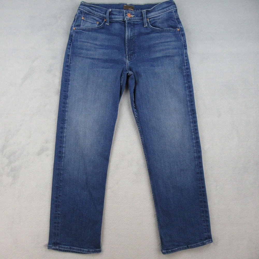 Mother The Newbie Ankle Jeans Womens 26 Blue High Rise Straight Leg Denim